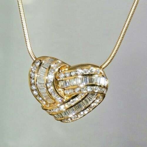 Ciondolo cuore diamante taglio