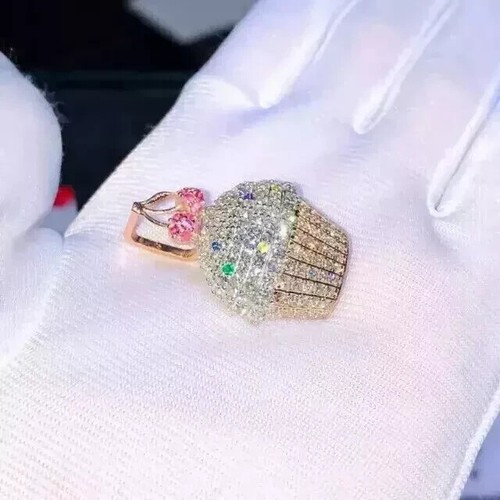 Ciondolo cupcake diamante 2ct - ciondolo,